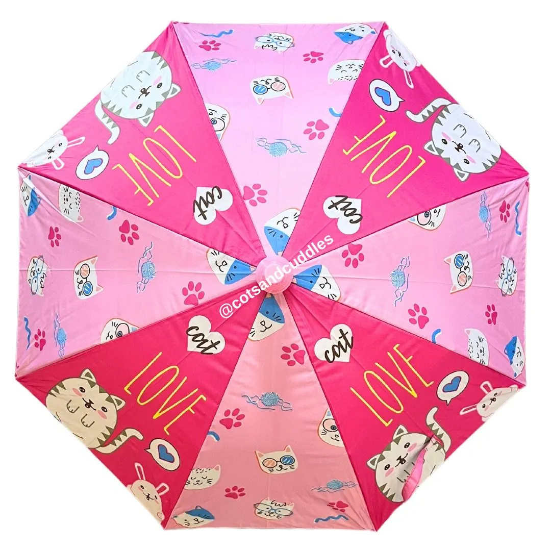 Premium Quality Printed Umbrella For Kids (Kitty)