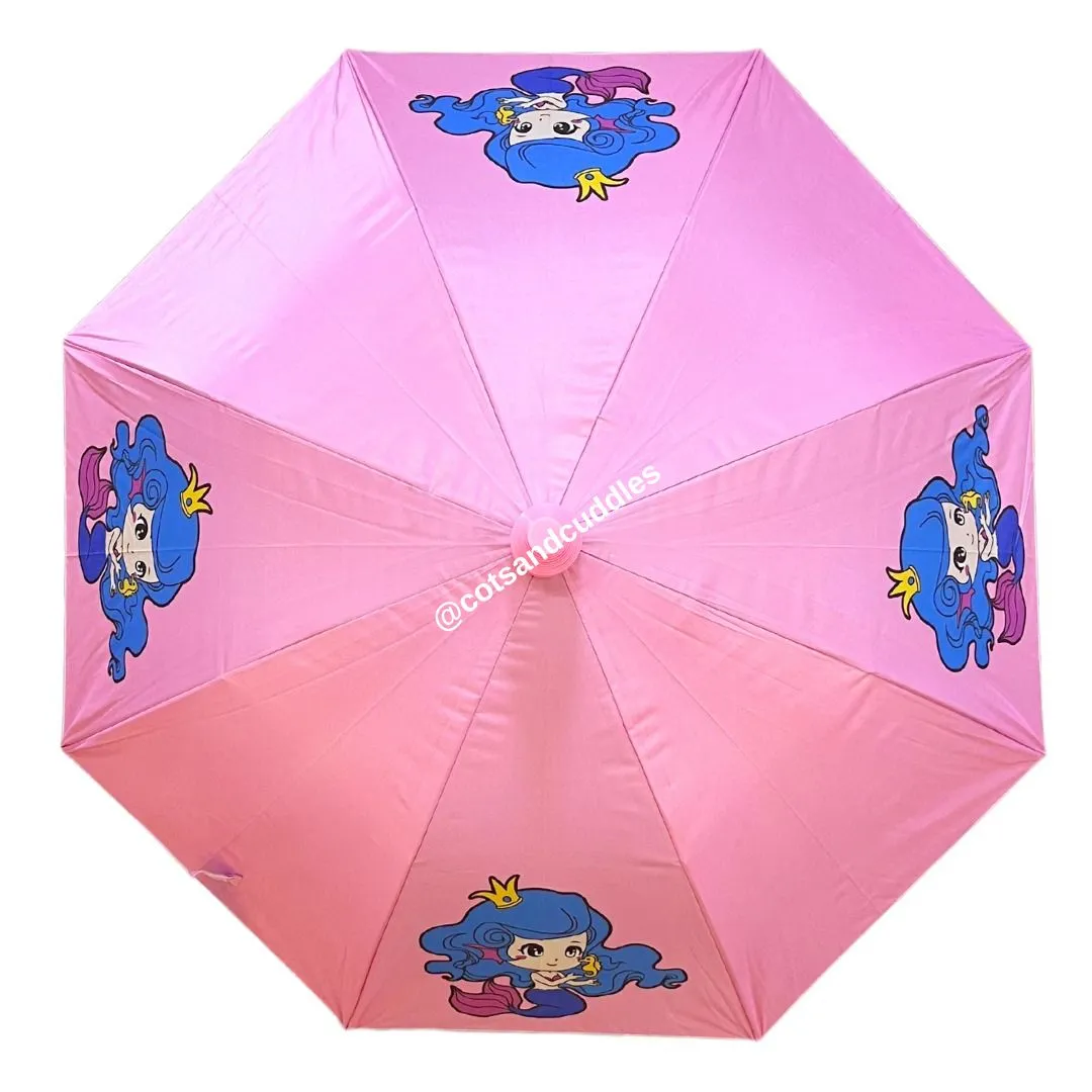 Premium Quality Printed Umbrella For Kids (Mermaid)