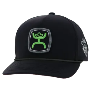 "Austin Gamblers" Black Hat w/White /Neon Green Hooey Logo