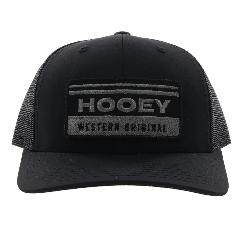 "Horizon" Black w/Black and Grey Patch Hat