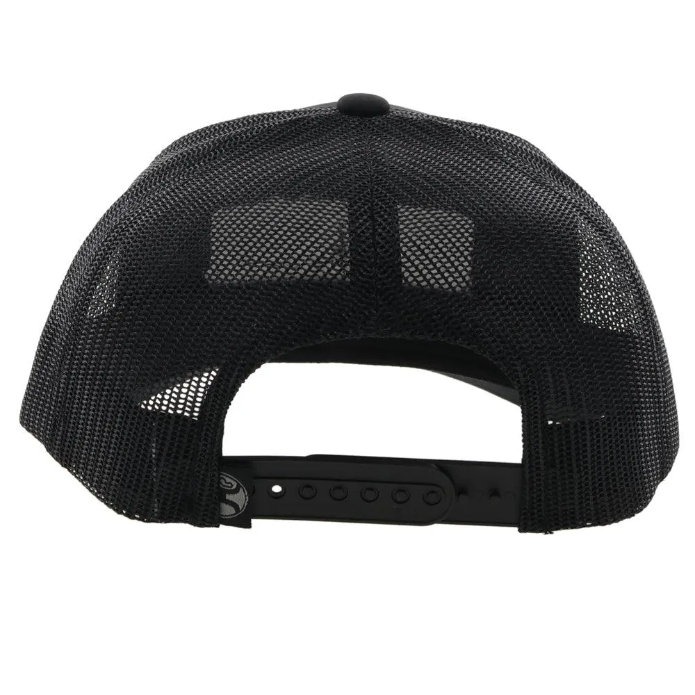 "Horizon" Black w/Black and Grey Patch Hat