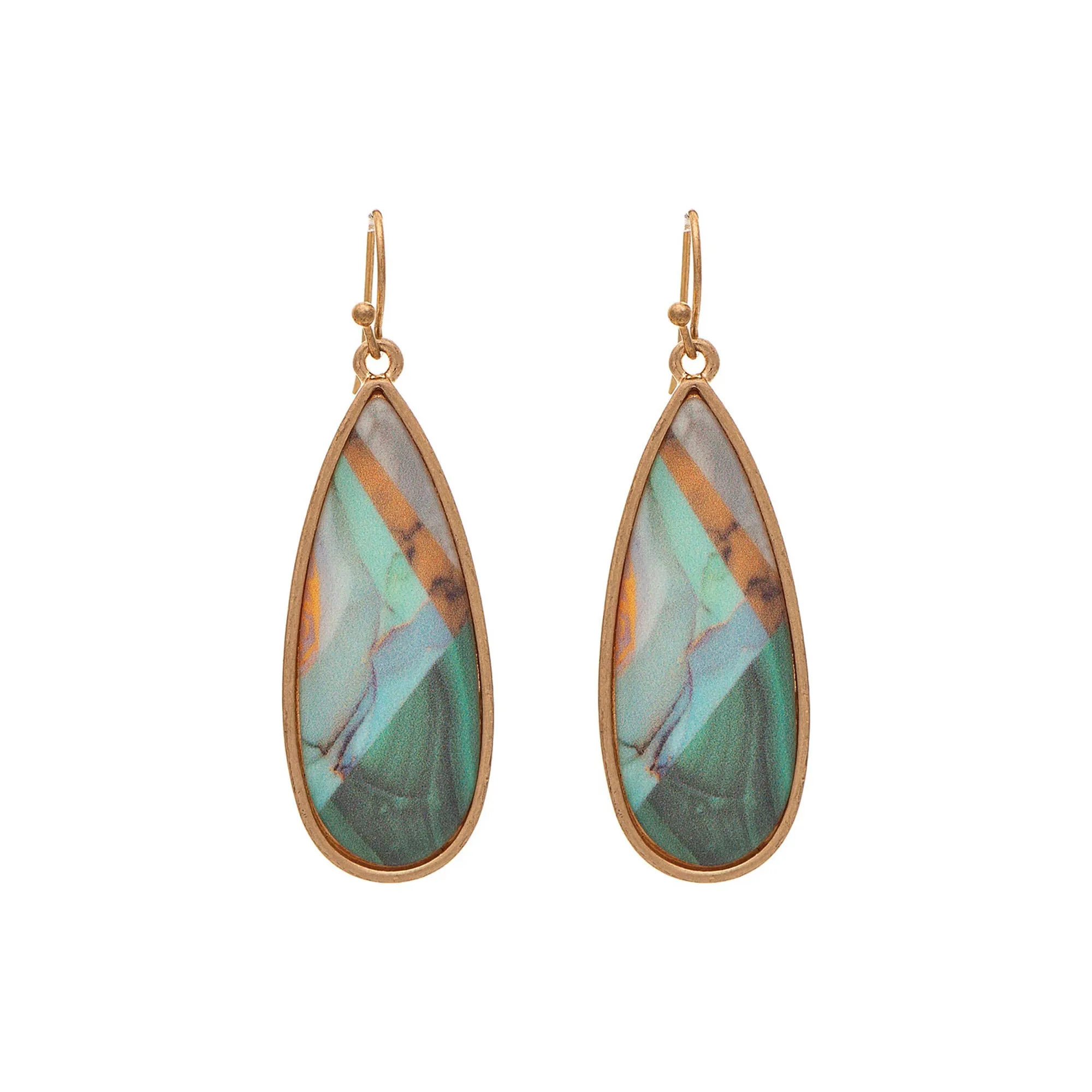 Rain Jewelry Marble Multi-colored Teardrop  Earrings