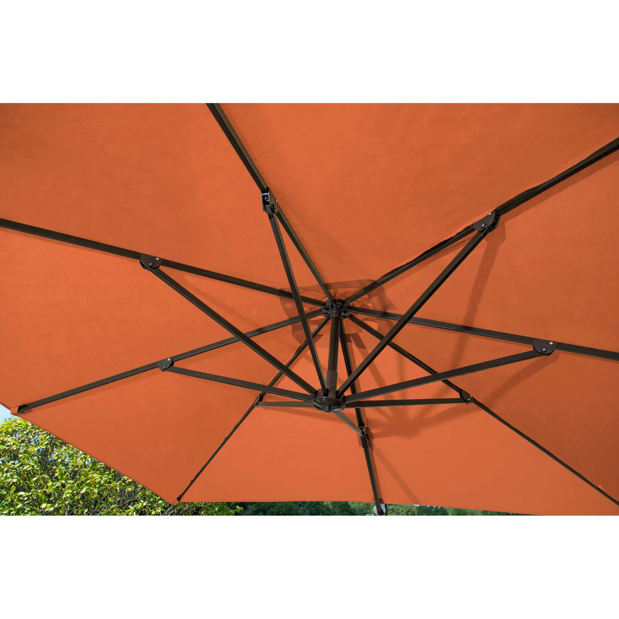 Santorini 10-ft Square Cantilever Umbrella in Sunbrella® Acrylic