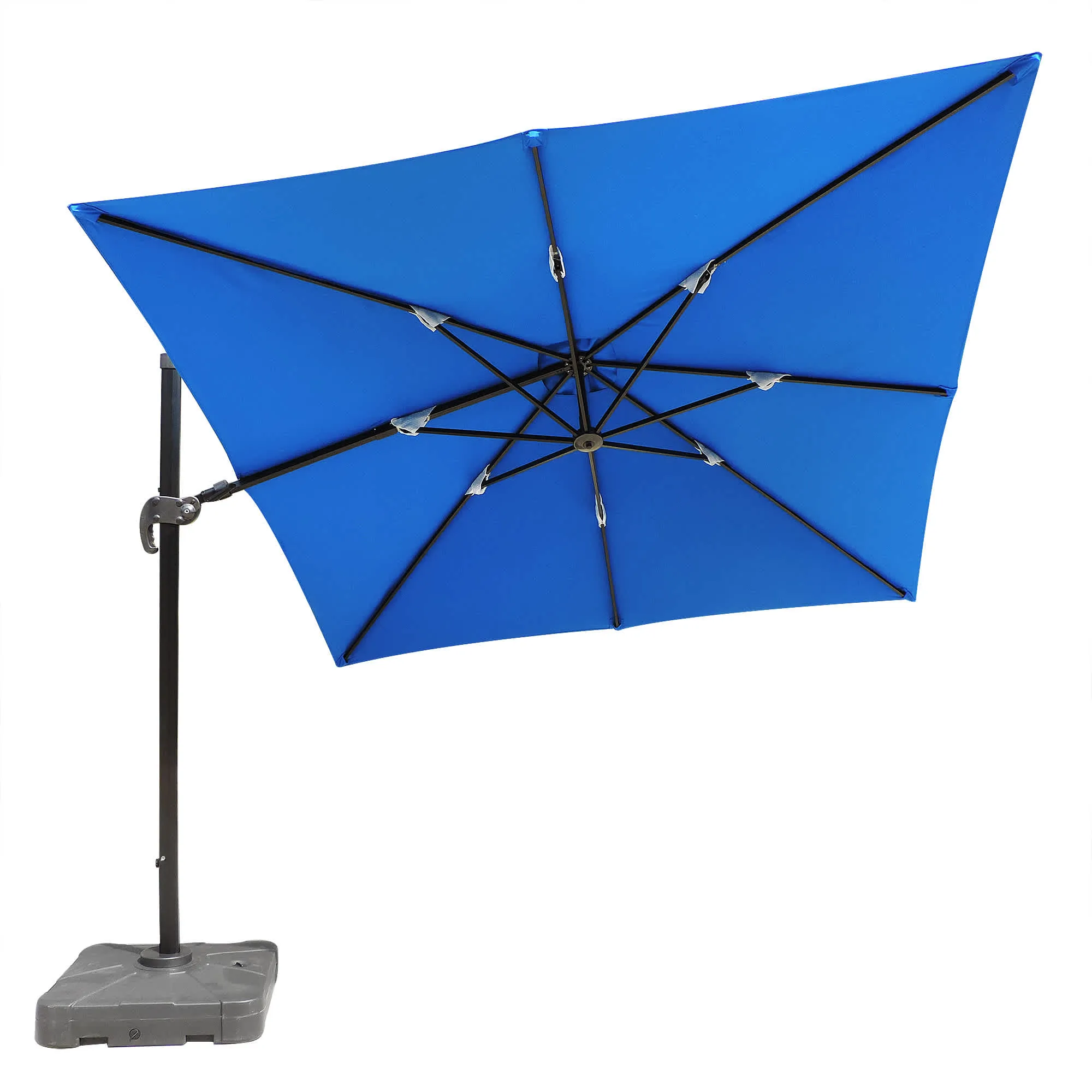 Santorini 10-ft Square Cantilever Umbrella in Sunbrella® Acrylic