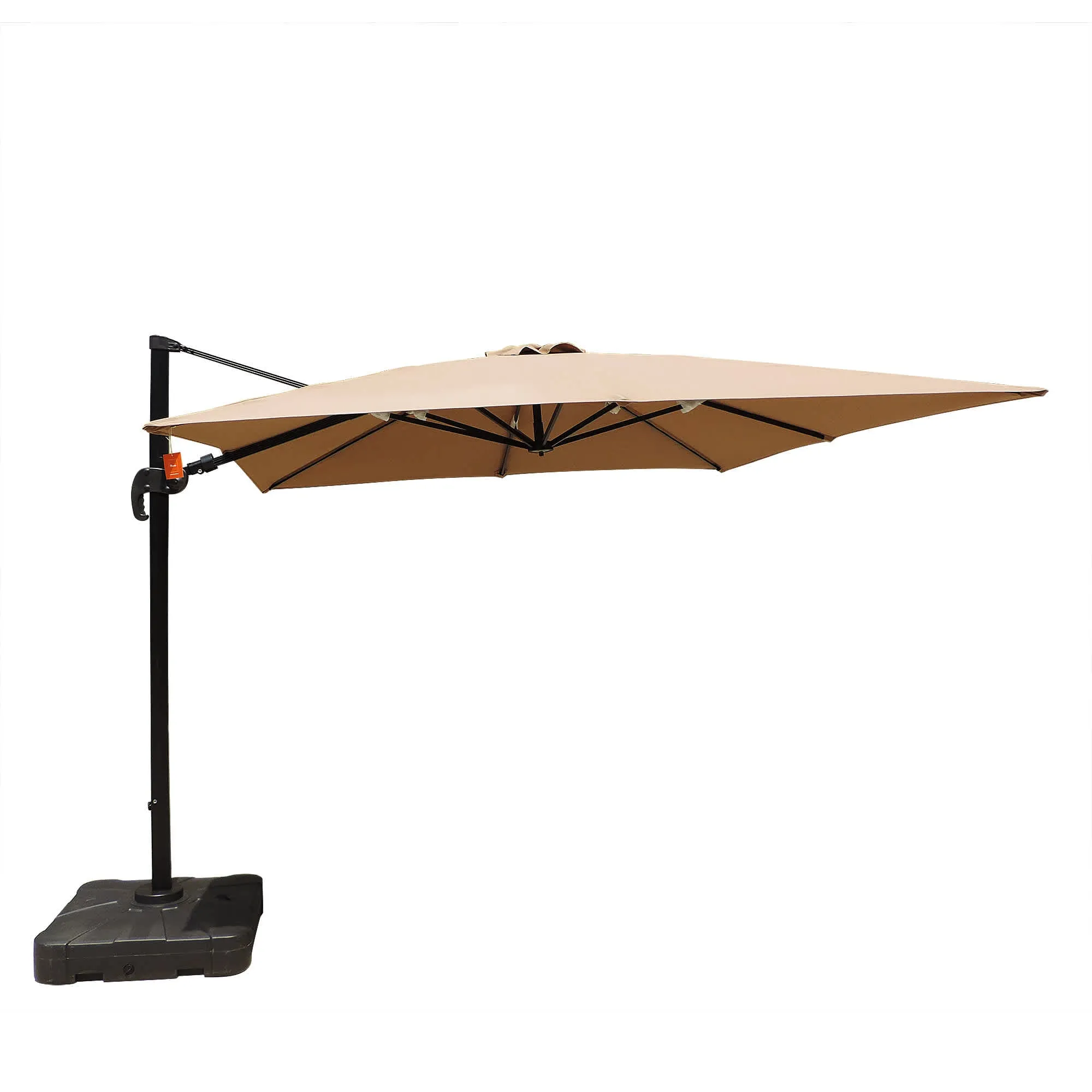 Santorini 10-ft Square Cantilever Umbrella in Sunbrella® Acrylic