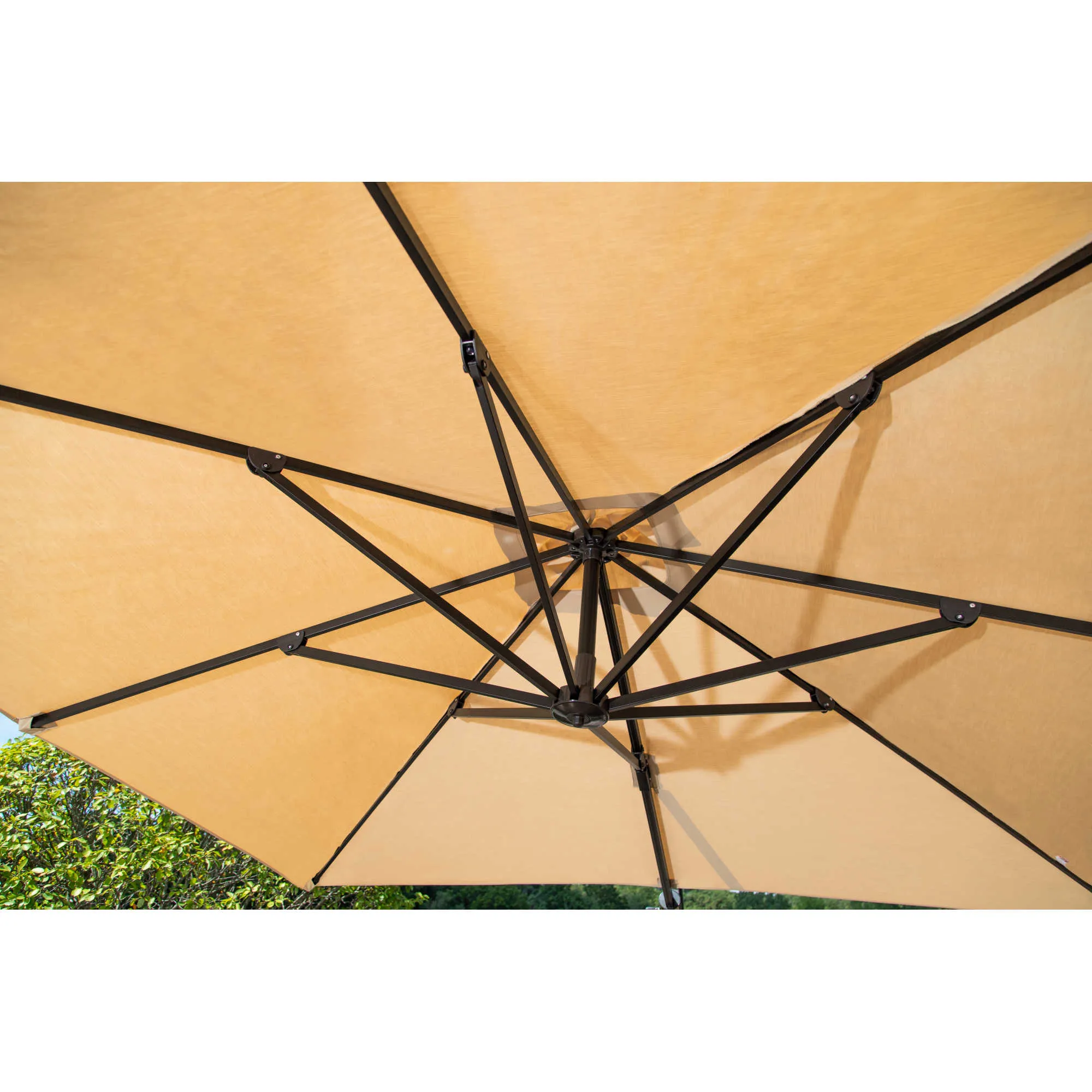 Santorini 10-ft Square Cantilever Umbrella in Sunbrella® Acrylic