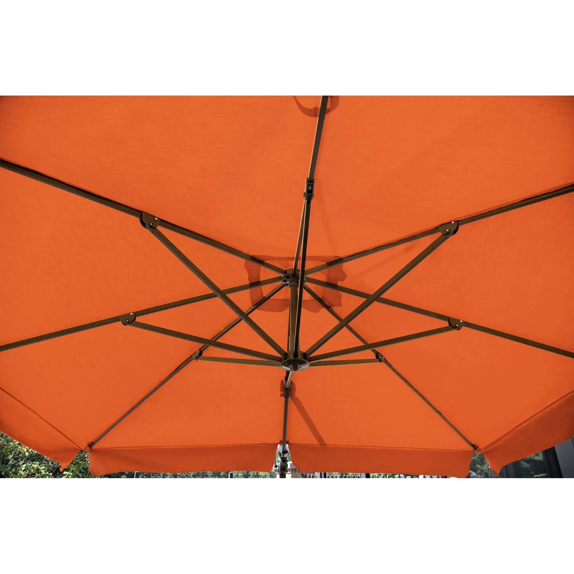 Santorini 10-ft Square Cantilever Umbrella in Sunbrella® Acrylic