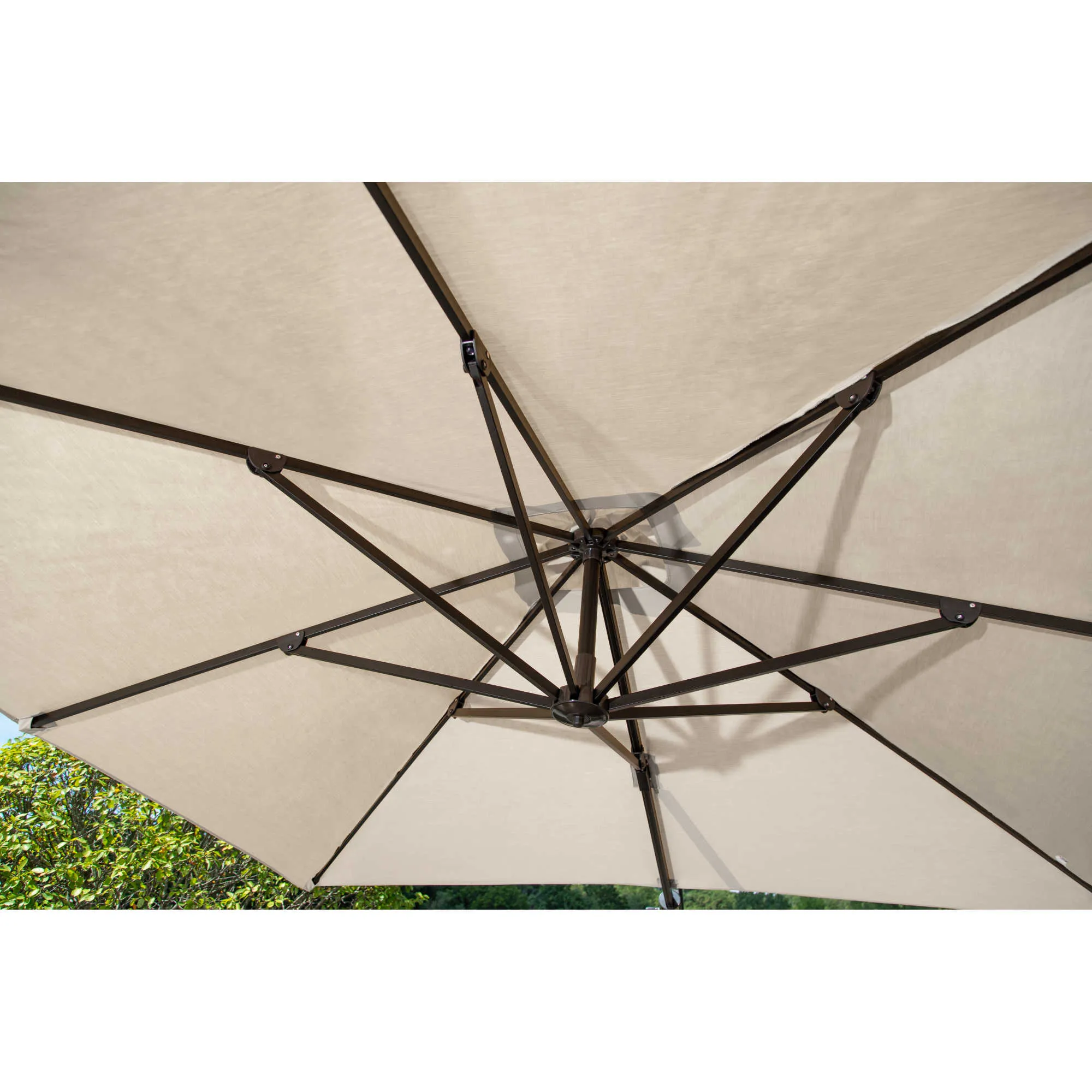 Santorini 10-ft Square Cantilever Umbrella in Sunbrella® Acrylic