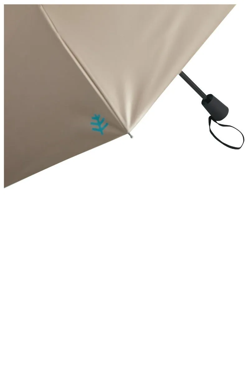 Sanya Compact Umbrella  |  Gold/Aqua Metallic