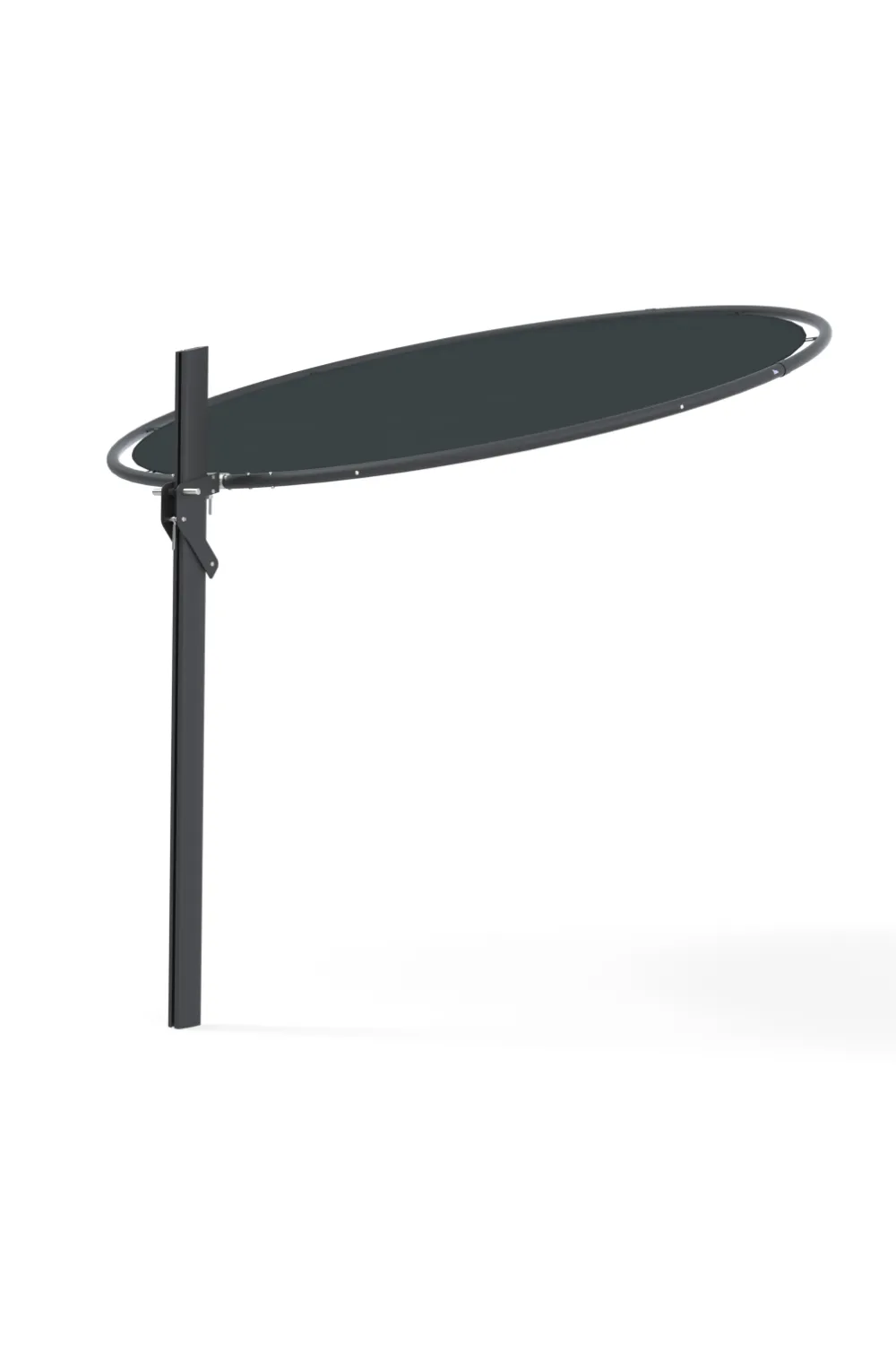 Sleek Round Black Parasol | Umbrosa Eclipsum UX