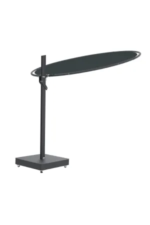 Sleek Round Black Parasol | Umbrosa Eclipsum UX