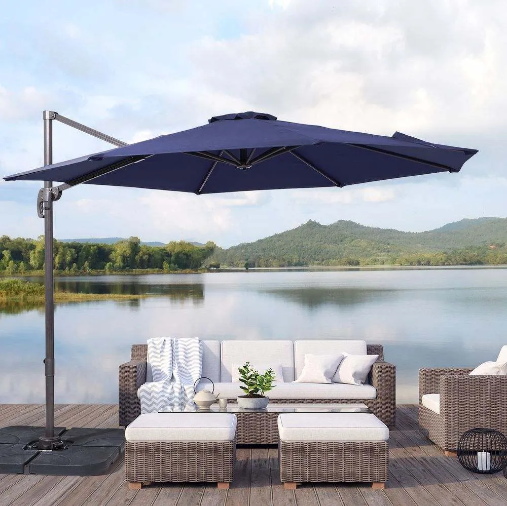 SONKUKI 10ft Patio Cantilever Umbrella Standard