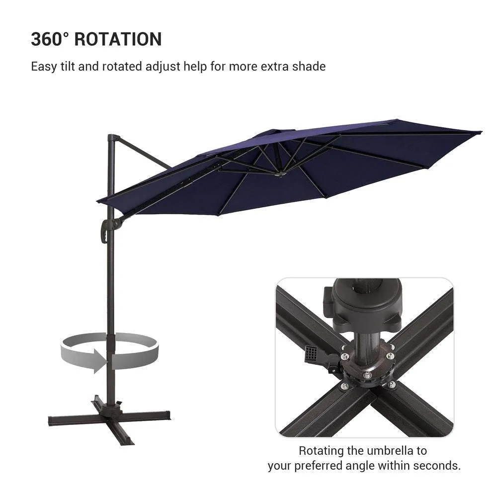 SONKUKI 10ft Patio Cantilever Umbrella Standard