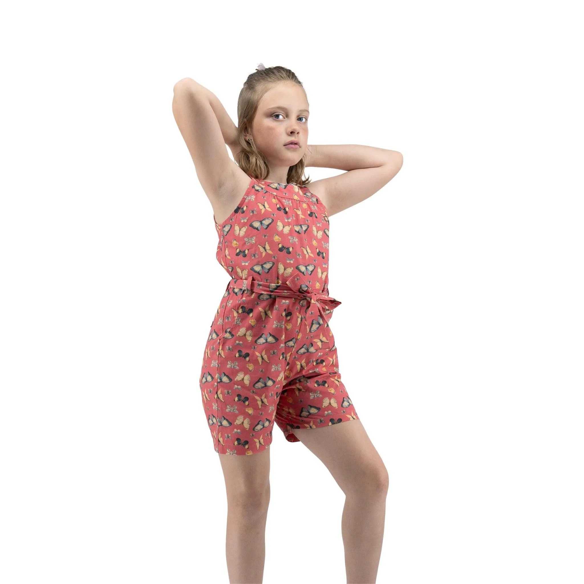 Stylish Romper with Pockets for Girls