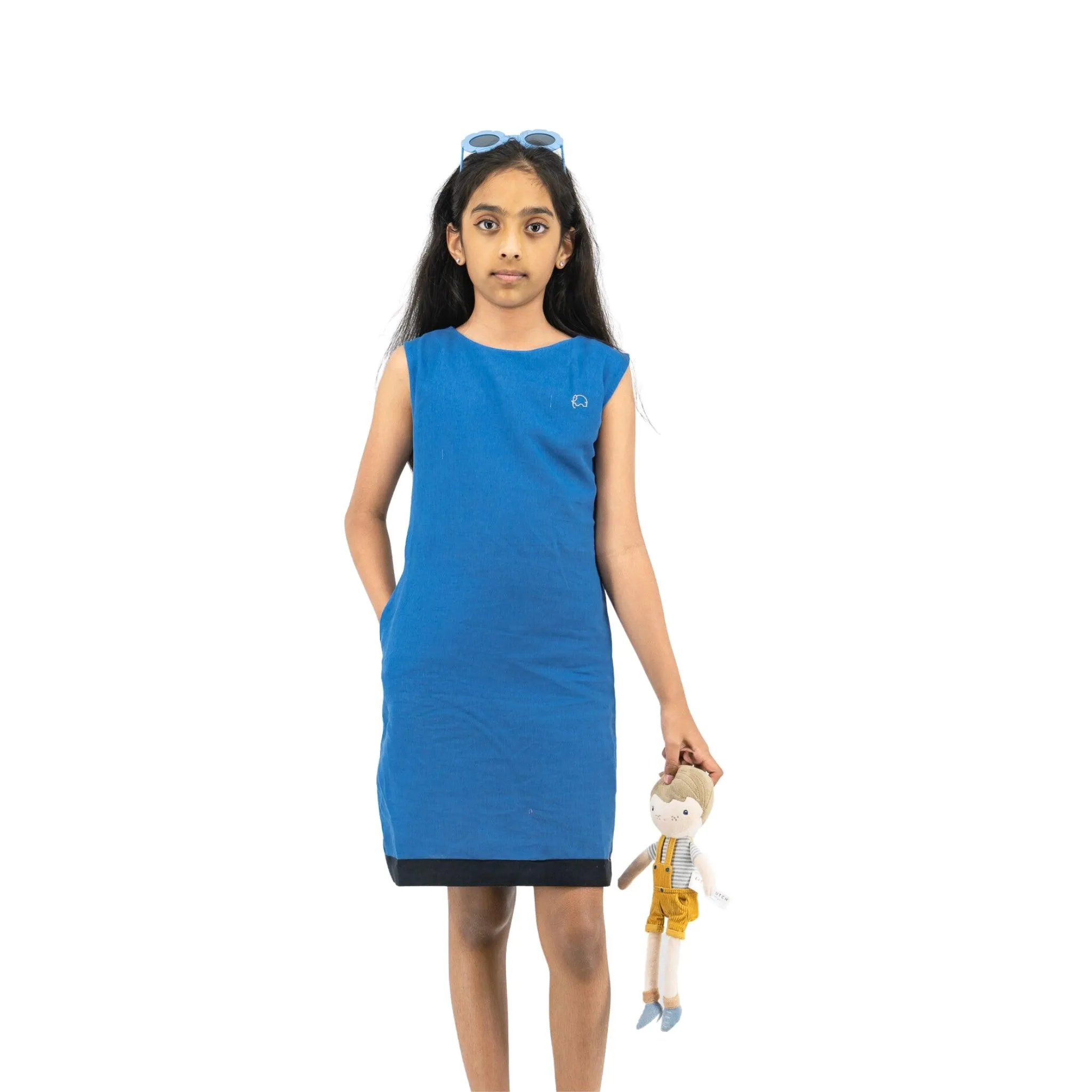 Sustainable Summer Fun: Eco-Friendly Linen Blend Frock for Kids