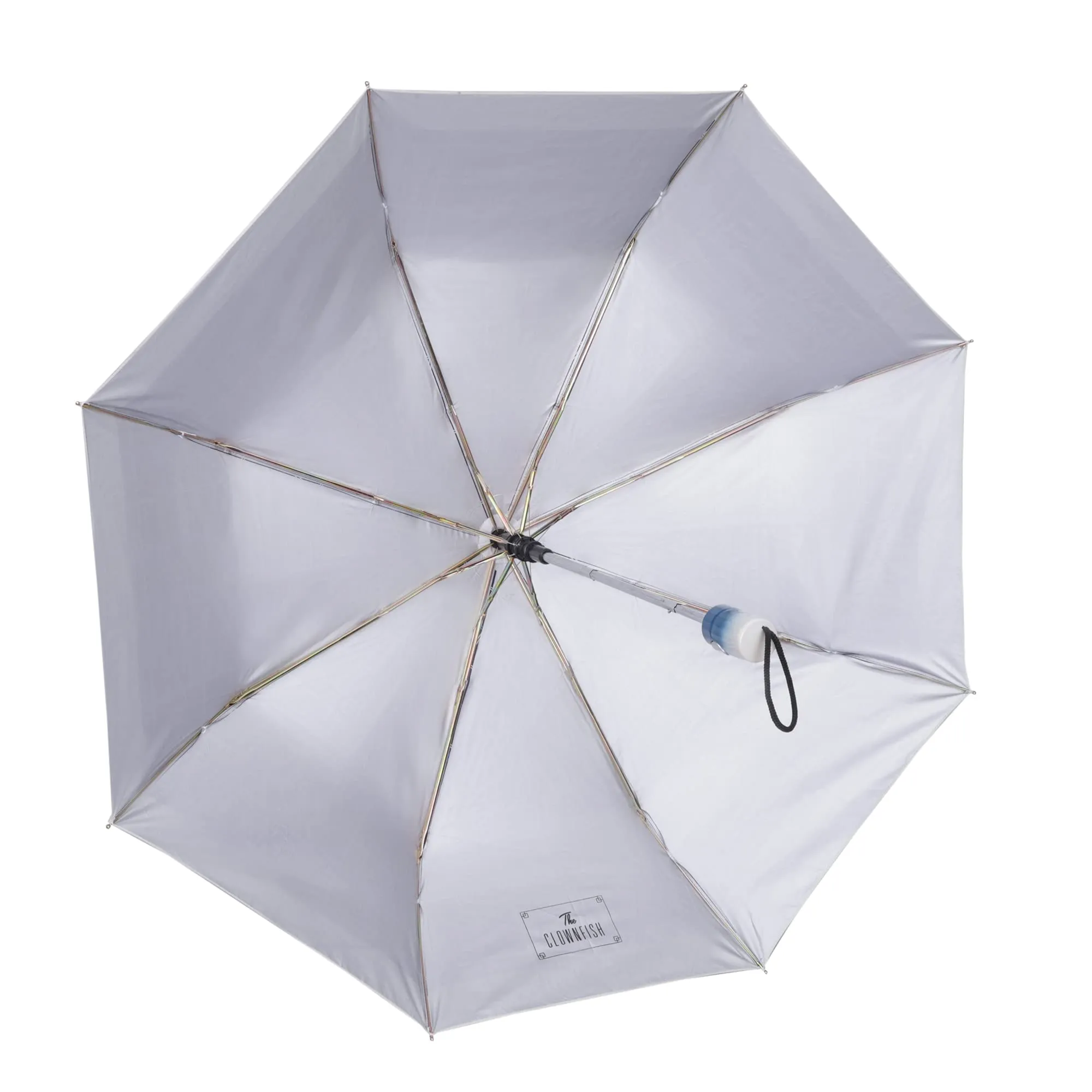 THE CLOWNFISH Umbrella 3 Fold Auto Open Waterproof Pongee Double Coated Silver Lined Umbrellas For Men and Women (Checks Design- Royal Blue)