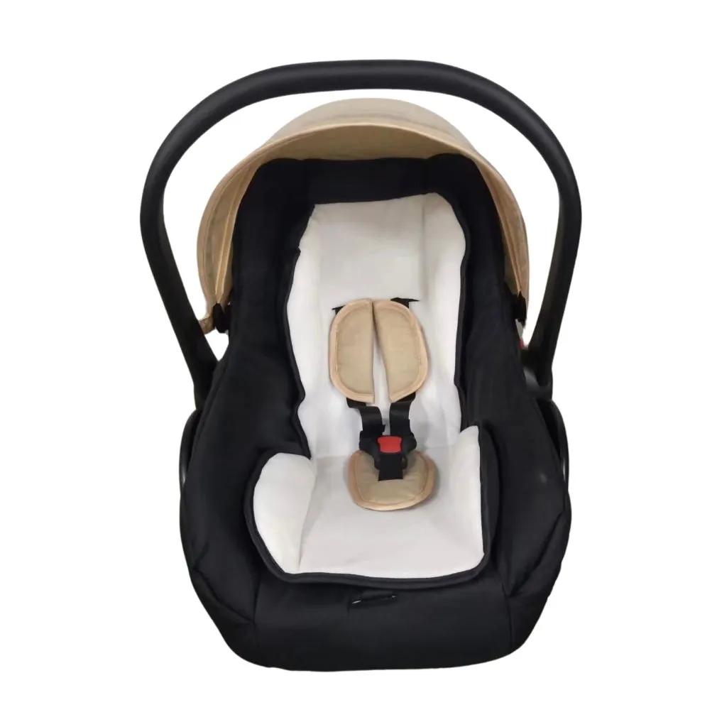 The Flex Beige: 3 in 1 Stroller, Open Bassinet, and Capsule Car Seat Combo