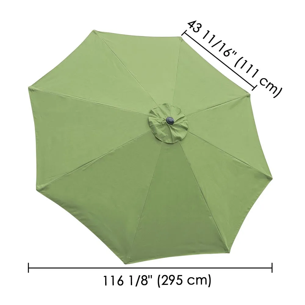 TheLAShop 10ft 8-Rib Patio Market Umbrella Replacement Canopy