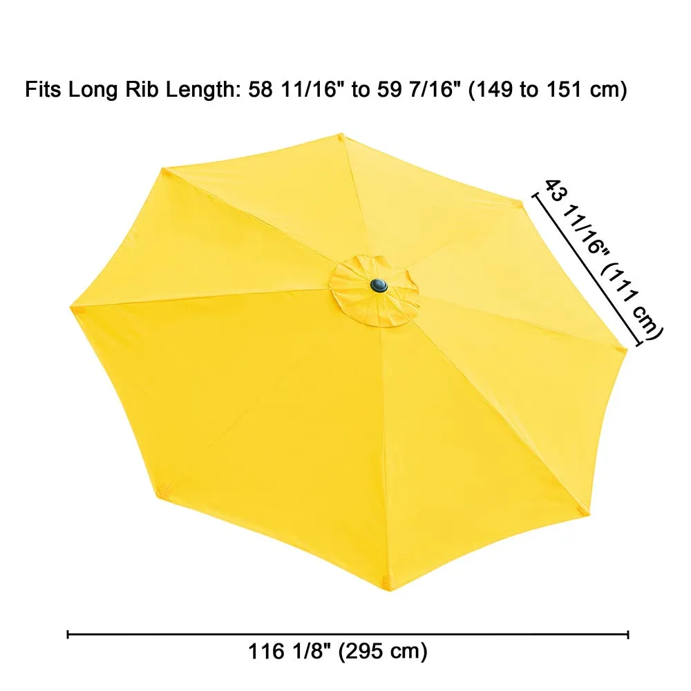 TheLAShop 10ft 8-Rib Patio Market Umbrella Replacement Canopy