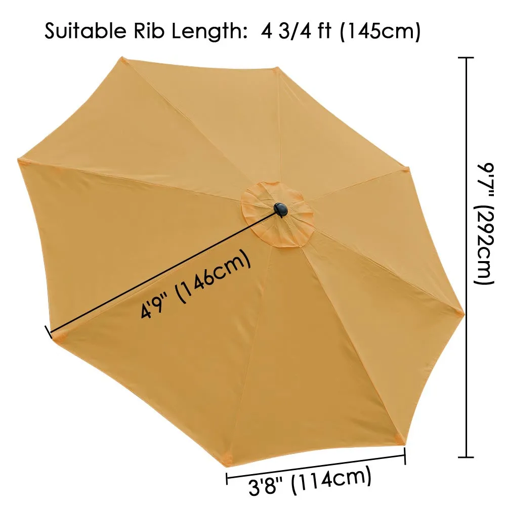 TheLAShop 10ft 8-Rib Patio Market Umbrella Replacement Canopy