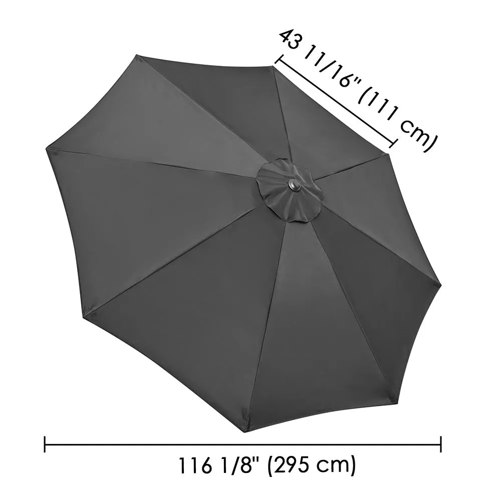 TheLAShop 10ft 8-Rib Patio Market Umbrella Replacement Canopy