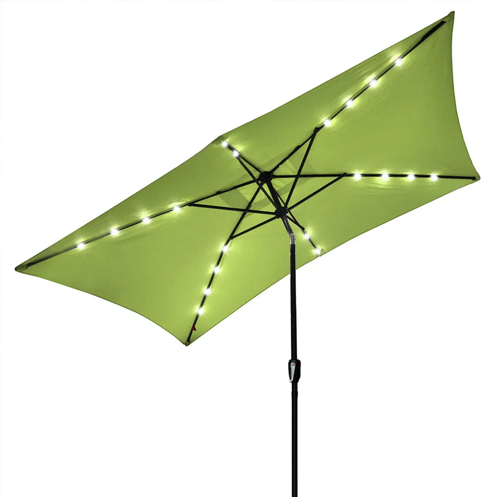 TheLAShop 10ft Rectangular Umbrella with Solar Lights