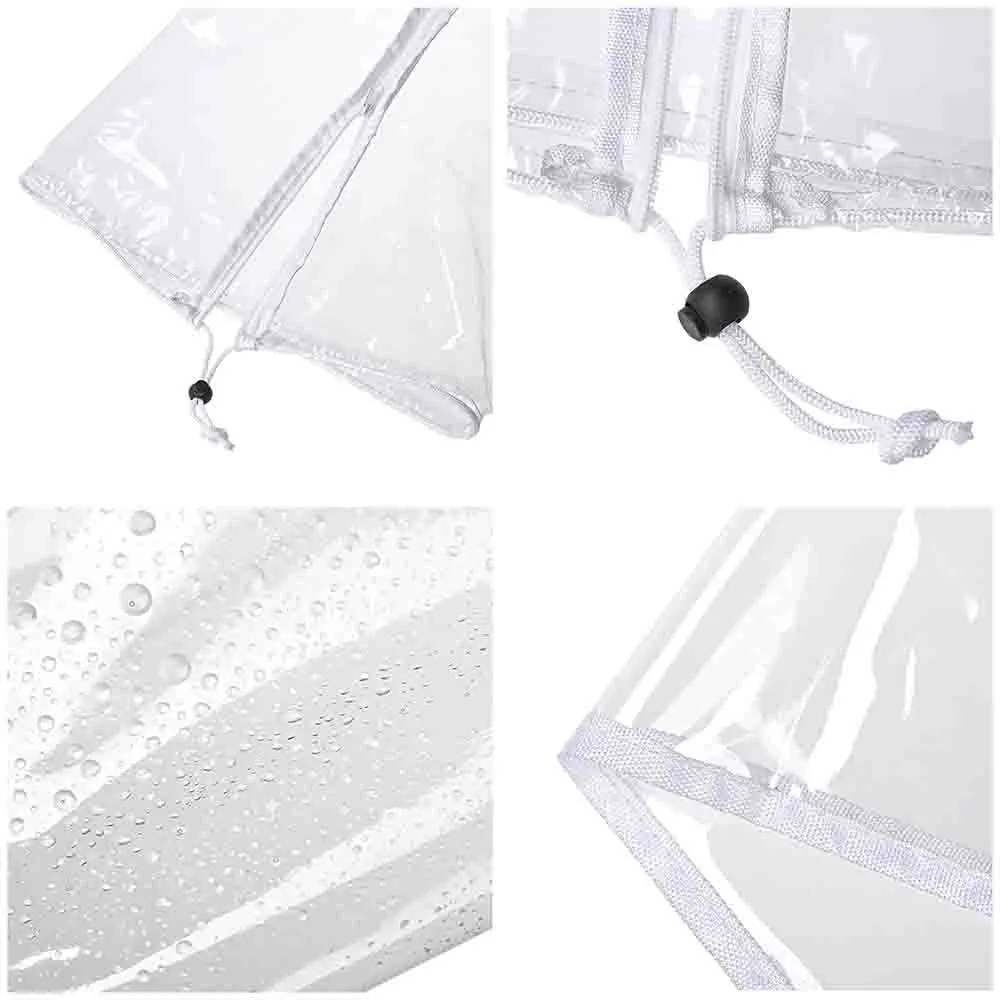 TheLAShop Outdoor Umbrella Cover with Zipper 65 in. Transparent