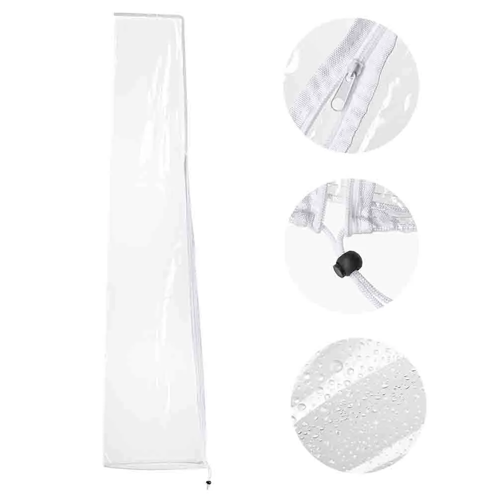 TheLAShop Outdoor Umbrella Cover with Zipper 65 in. Transparent