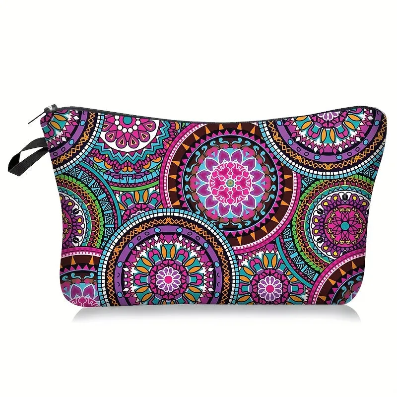 Travel in Style with Lightweight Retro Mandala Carry On Pouch