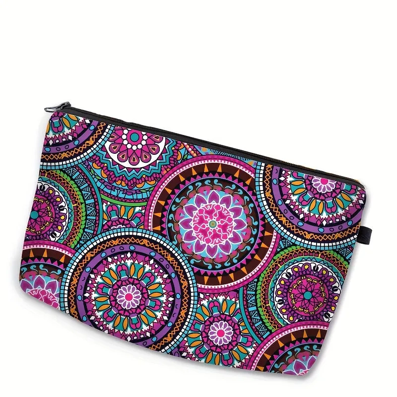 Travel in Style with Lightweight Retro Mandala Carry On Pouch