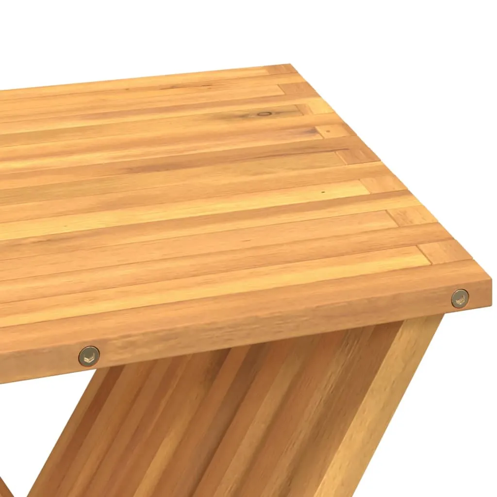 vidaXL Folding Stool 40x32.5x70 cm Solid Wood Teak