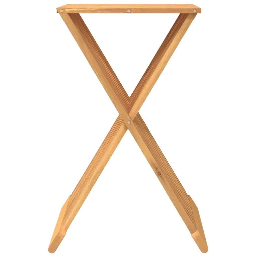 vidaXL Folding Stool 40x32.5x70 cm Solid Wood Teak