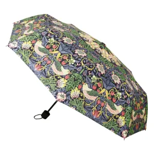 William Morris Strawberry Thief Blue - Art Folding Umbrella