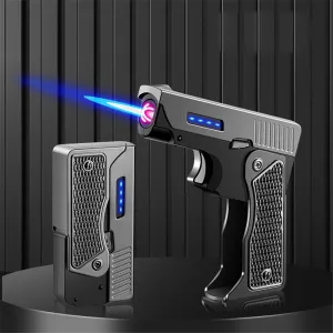 Windproof Gun Shape Jet Spark Flame Lighter