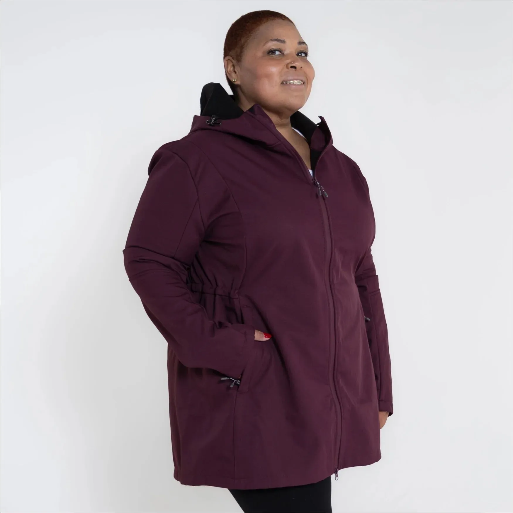 Women’s Plus Size Stowe 1X-6X Mid Length Soft Shell Jacket