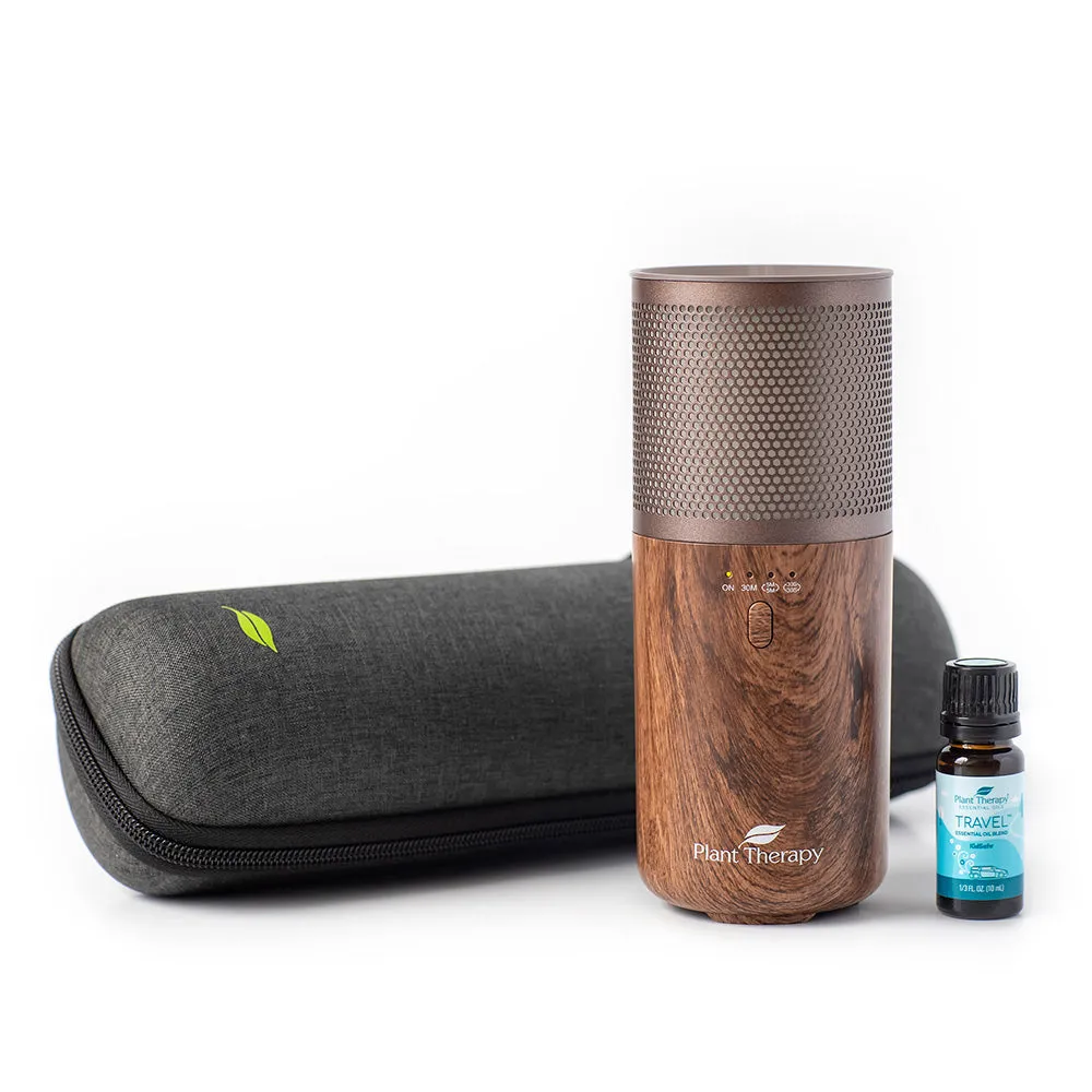 Wood Grain Portable Diffuser with Travel Pack